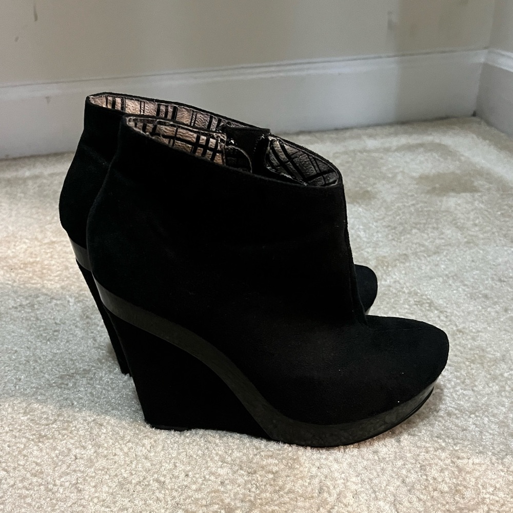 Black Suede Booties